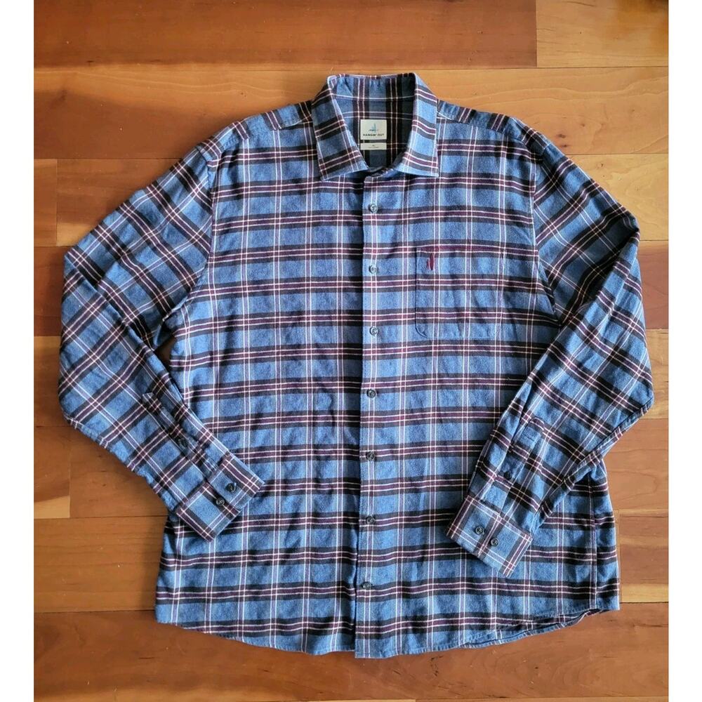 Johnnie O Hangin' Out Mens Size XL Gene Plaid Flannel Shirt Long Sleeve Rn121927